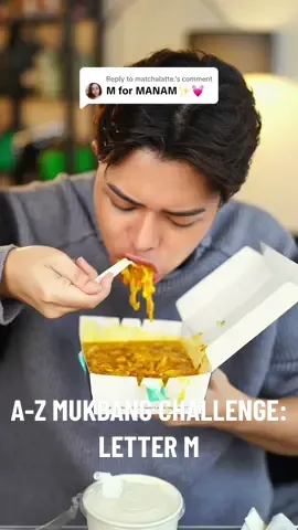 Replying to @matchalatte. A-Z MUKBANG CHALLENGE: M = Manam! WHAT SHOULD I EAT FOR LETTER N? comment nyo na cravings nyo for our next video hihi KAIN TAYOOO #mukbang #FoodTok #LongerVideos 