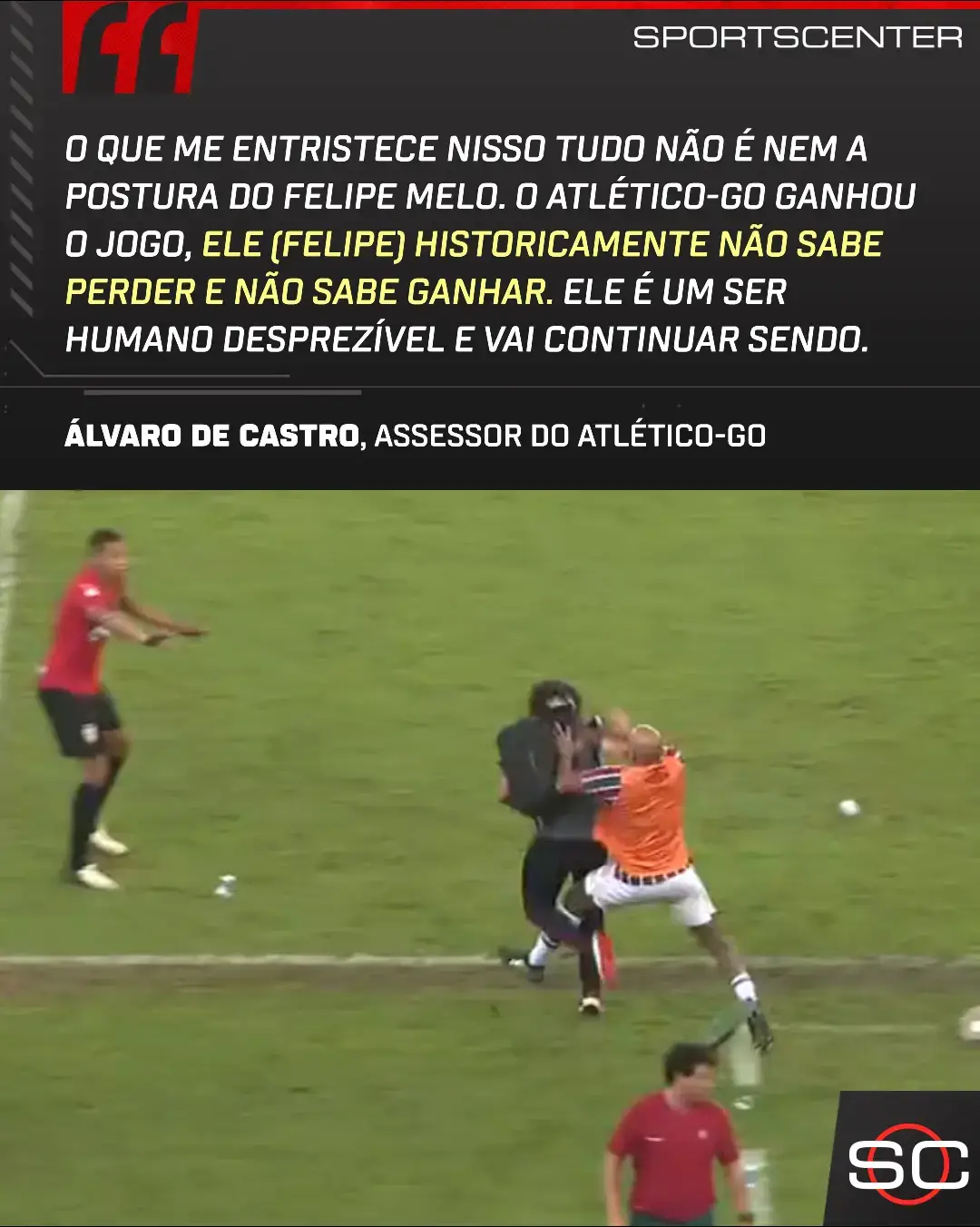 Funcionário foi empurrado pelo jogador do Fluminense #ESPNGaleria #Fluminense #atleticogo #felipemelo #brasileirao #campeonatobrasileiro #futebol #TikTokEsportes 