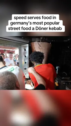 speed serves food in germany’s most popular street food a Döner kebab || #speed #viral 