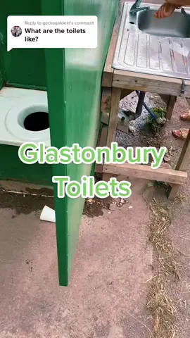 Glastonbury toilets - would you use these? 😳  #glastonbury 
