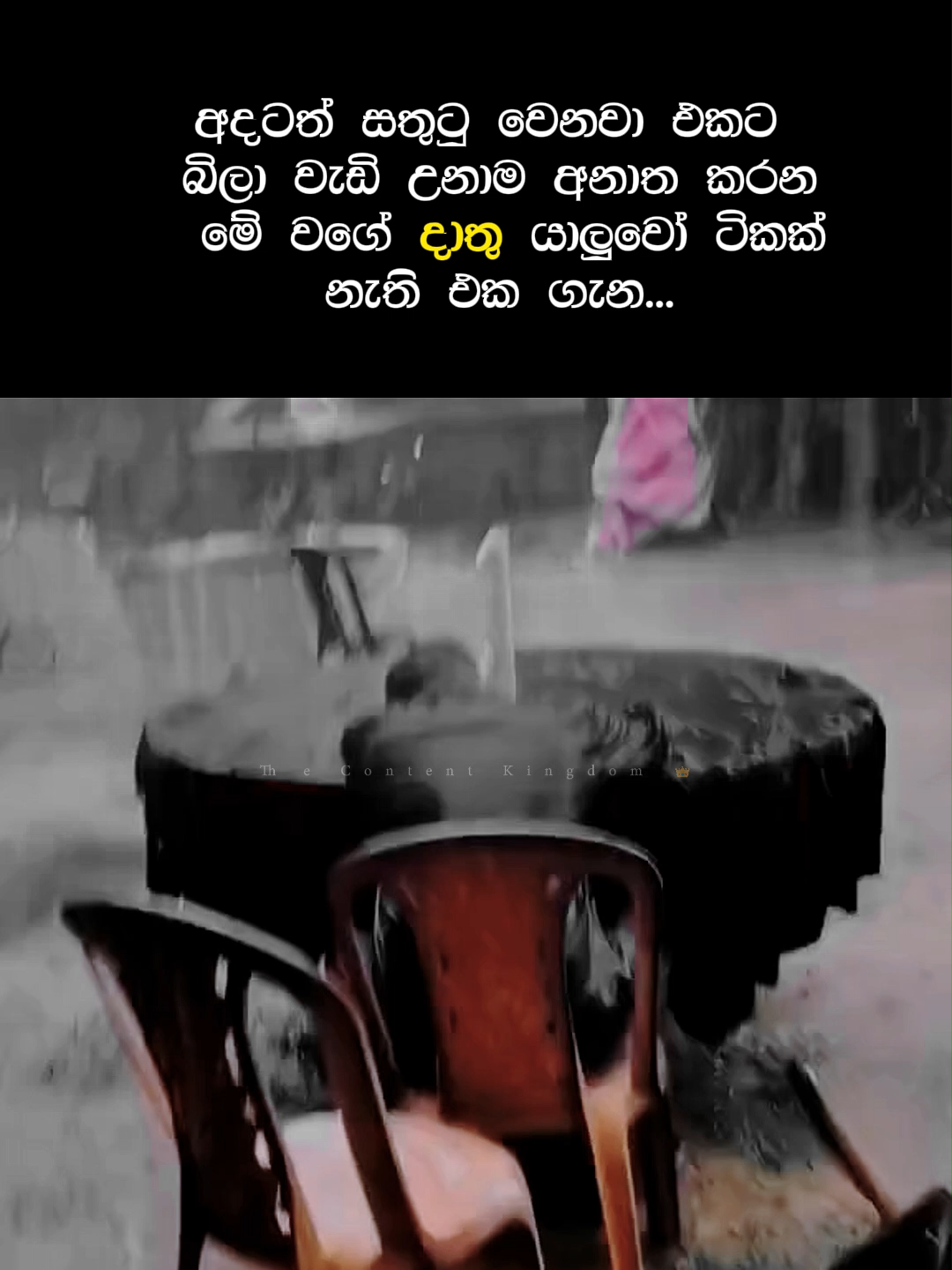 සත්තු එක්ක කන්න බොන්න කලින් දෙපාරක් හිතන්න තිබ්බා සහෝදරයා 😓🥺 මීට පස්සෙවත් ඒ වැරැද්ද කරන්න එපා.#පාපමිතුරෝ #selfishfriends #afterdrunk #badfriendships #sinhalaquotes #සත්තු #සත්තු_වගේ_මිනිස්සු #whatsappstatus #thecontentkingdom96 #බීමට_පෙර_සිතන්න