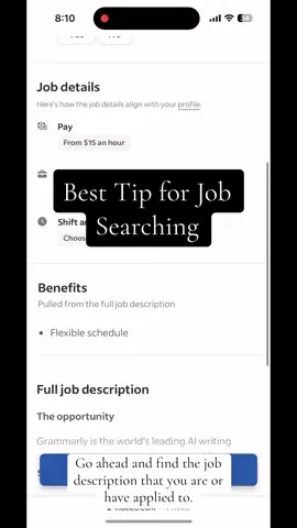Do this every time you apply! Copy the job description and URL, and paste into Google doc with name of company, title, and date applied. Revert to this for the interview. #job #jobs #recruiting #career #googledocs #google #interview #wfh #wfhjobs #jobsearch 