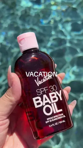First whipped cream now baby oil! Can’t wait to see what’s next! Making SPF fun and I am here for it!☀️@Vacation Inc. #babyoil #spf #spf30 #vacation #sunscreen #ttsacl #dealsforyoudays #summerstyle #fyp 
