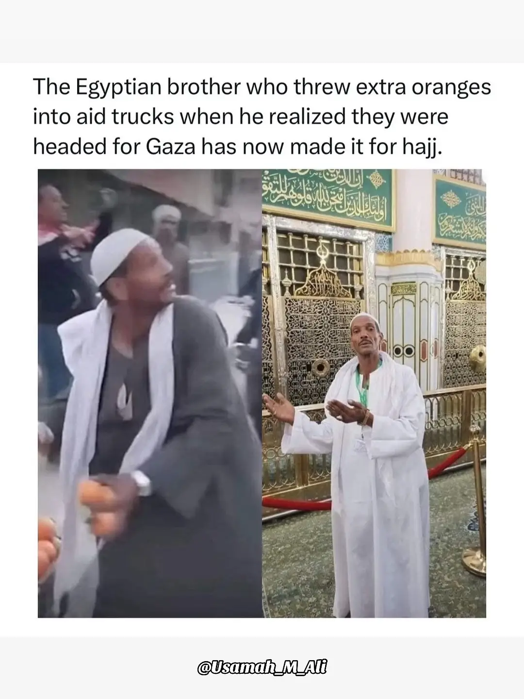 May Allah Accept His Hajj 🤍 Never underestimate the power of a good deed, no matter how small it may be! 🤍🤲🏼