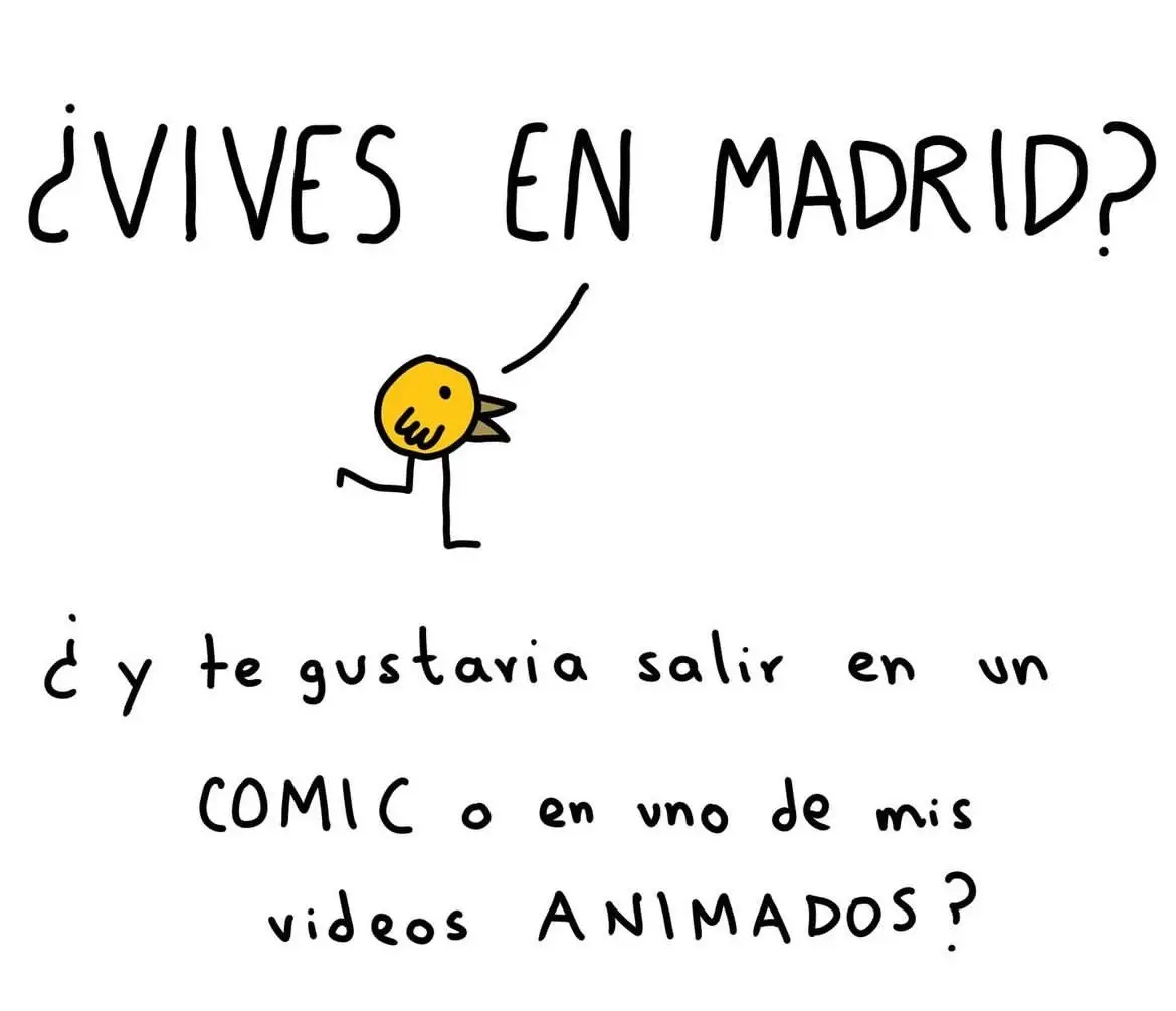 ¿Vives en Madrid y te gustaría salir en un CÓMIC o en uno de mis videos animados?. Escríbeme un mensaje!