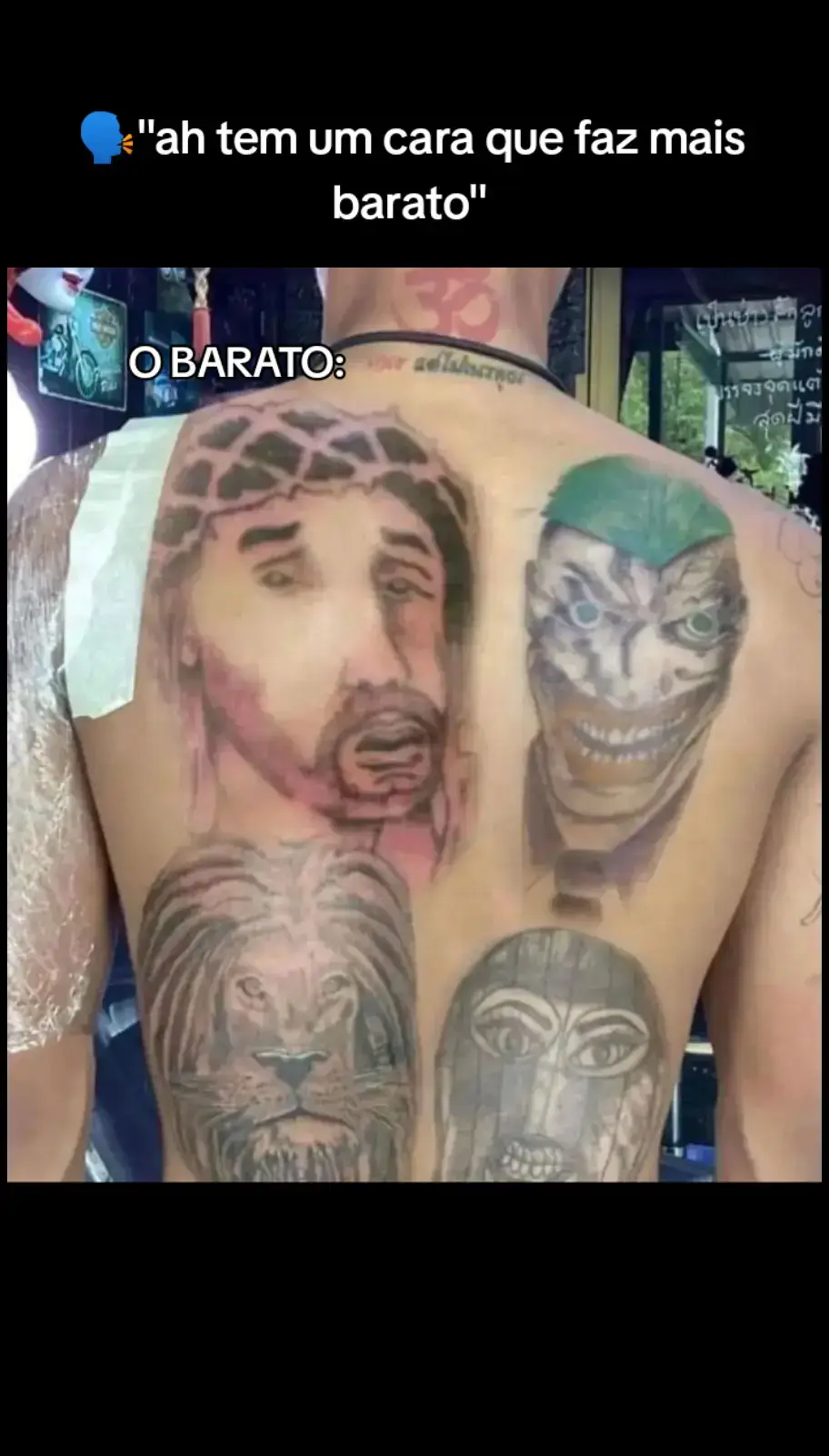 o famoso barato sai caro😂 #tatuagem #asmelhores #videoviral #tiktok #fy #fyp #fypシ゚ #kkkk 