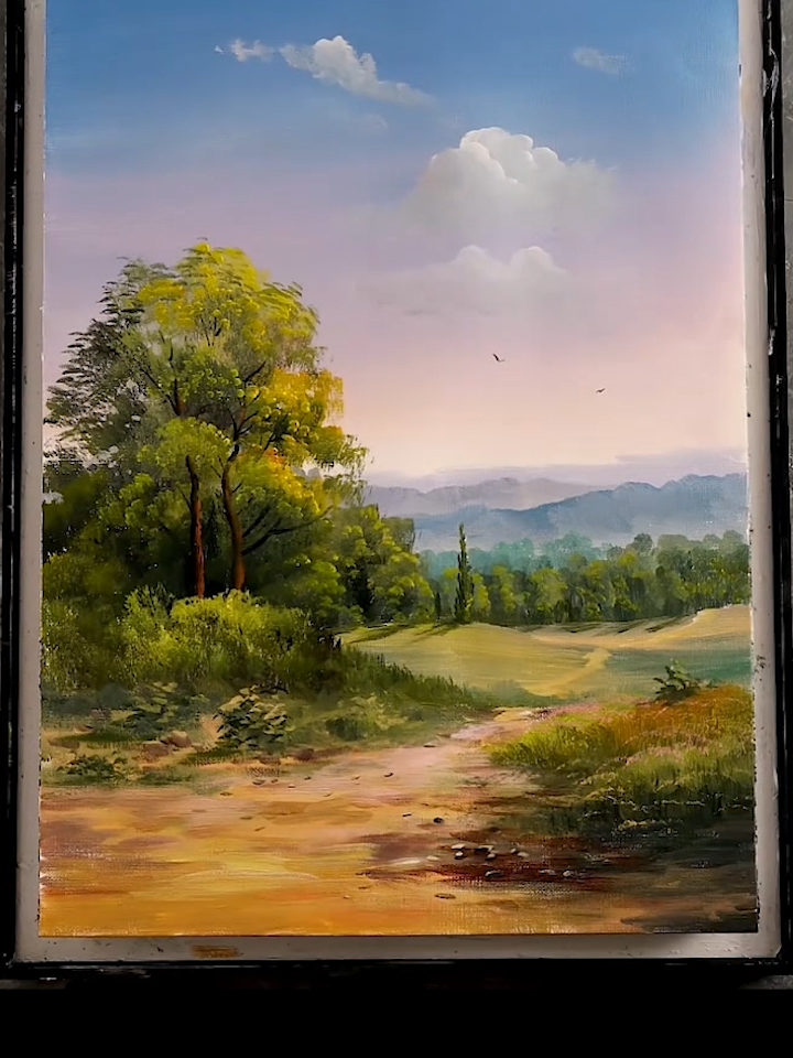 How to draw beautiful scenery with acrylic #scenery #beautiful#acrylicnails #acrylicpainting #illustration #sceneryvideos #naturephotography📷 #nature #drawings