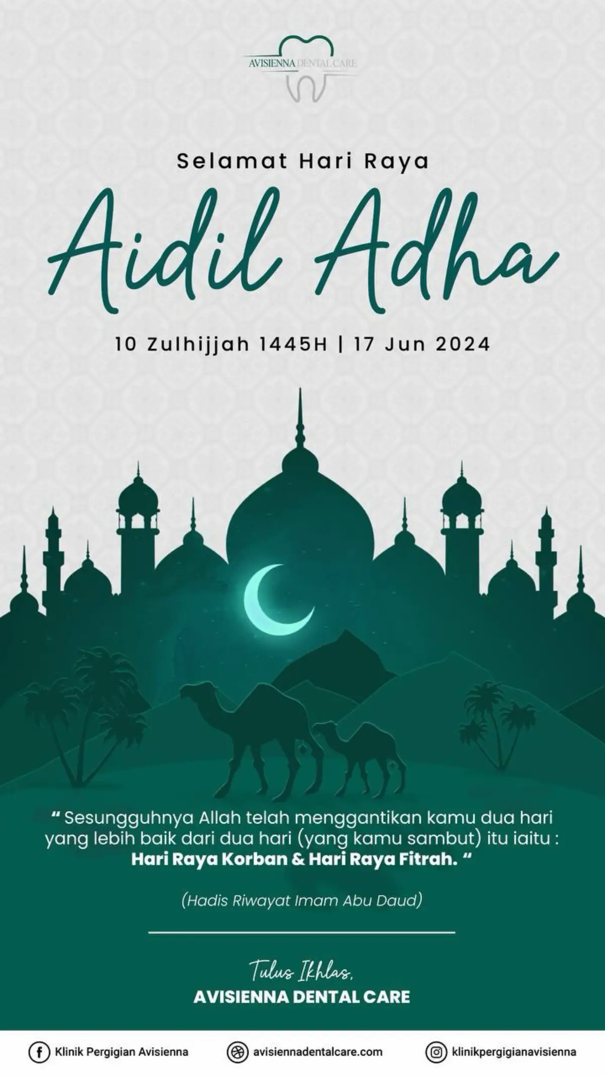 Selamat Hari Raya Aidil Adha buat semua ✨🌙