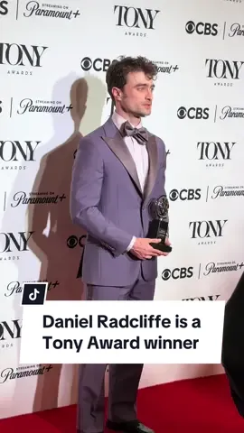 #DanielRadcliffe is a Tony winner! He took home the award for best performance by an actor in a featured role in a musical 👏