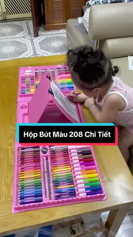 Ôi sắm được Hộp bút màu 208 chi tiết cho con mà siêu mê các mẹ ơiii, giá lại giật mình nữa chứ 😍 #butmau #butmauchobe #hoccungconyeu #muataitiktokshop 