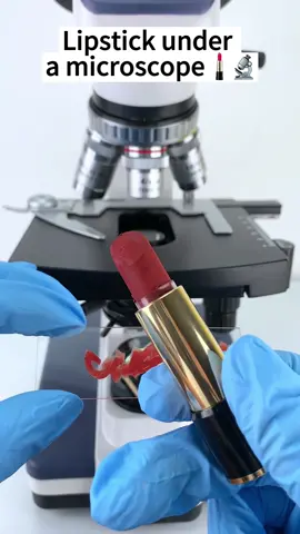 Lipstick look cool at 400x magnification! #microscope 