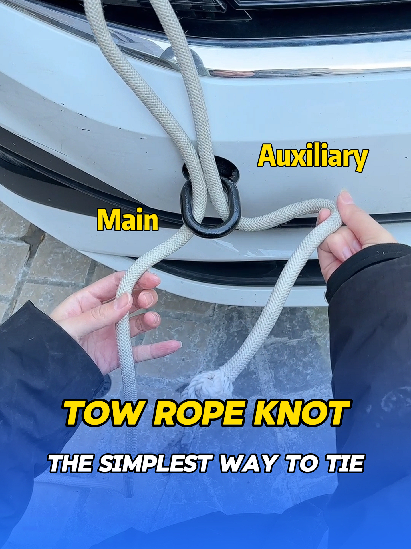 How to tie a perfect trailer rope knot #carsafety#skills#safedrivingtips#tech#car#facts