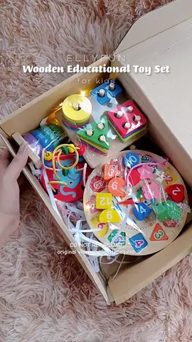 Wooden Educational Toy Set for Kids ✨ check out na mi, click my yellow basket!⬆️ #woodeneducationaltoy #educationaltoys #woodentoys #toysforkids #ellyfun 