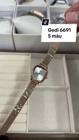 Mẫu đồng hồ dây thép mặt vuông Gedi 6691#laligachampion #gediwatch #gedi #tiktok #donghonuchinhhang #donghonu 