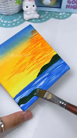 Lukisan akrilik mudah untuk pemula #fyp #foryou #fypシ #art #seni #karyaseniku #lukisan #melukis #viral #acrylicpainting #kanvas #lukisanakrilik #painting #senimanindonesia #menggambar #gambar #sunset #senja #melukissenja #sunsetpainting 