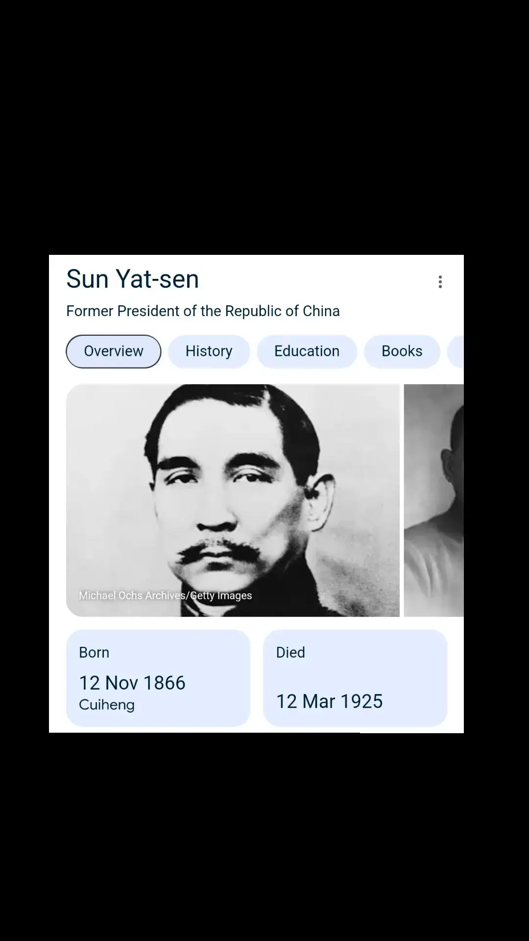 My beloved Dr. Sun Yat-sen, President of the Republic of China