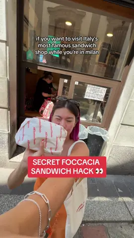 best €7 sandwich i’ve ever had (im spending all month in europe traveling for cheap eats: follow for more!) #allanticovinaio #visitmilan #thingstodoinmilan #milan #eurotrip 