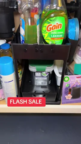 These are on sale right now in tiktok shop for $20!  These under sink organizers are so great!!  Dont miss out on this flash sale!!  #kitchenorganization  #undersinkorganization  #bathroomorganization  #flashsale 