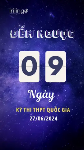Cực hot: Chỉ còn 9 ngày nữa là đến kì thi THPTQG 2024. Chúc các bạn 2k6 đi thi gặp nhiều may mắn 🍀🍀🍀 #2k6 #tienganhtrilingo #onthidaihoc #2k6quyettamdodaihoc #onthithptqg #tienganh #xuhuong 