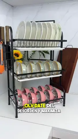 🌟 Olvídate del desorden y maximiza tu espacio con este elegante accesorio de acero inoxidable de 3 niveles. #restaurant #restaurantes #hamburguesa #cocina #lasmegaofertas