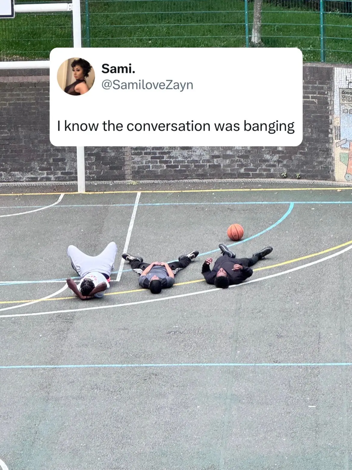 What u think they were talking ab? #basketball #relatable #shoutoutot (via samilovezayn/X) 