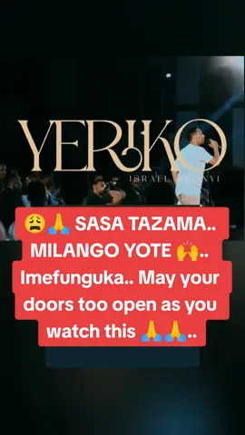 ANOTHER ISRAEL MBONYI'S NEW SONG - YERIKO (Jericho) 🔥🔥❤️ #LYRICS [INTRO] Tumekuwa na muda tukiomba (We have been praying for a while) Tukikuomba uyatimize (Asking you to fulfill it) Asante... (Thank You...) Asante Bwana (Thankyou Lord) Asante Yesu (Thankyou Jesus) Kuyatoa yaliyotulemea (Letting go of what burdened us) Sasa tazama (Now Behold) Milango yote imefunguka (All doors are open) Asante... (Thank You...) Asante Yesu (Thankyou Jesus) Asante Bwana (Thankyou Lord) Kuyatoa yote yaliyotulemea (Letting go of all that burdened us) Song by Israel Mbonyi #IsraelMbonyi  #Philippians3_8  #Jeremiah29_11  #YERIKOLyrics #YanitoshaLyrics  #NitaAminiLyrics  #TanzaniaTrending  #MalengoYaMungu  #IsraelMbonyiSongs  #IsraelMbonyiMusic  #YouAreAnOvercomer  #YouWillFightAndWin  #SikilizaByIsraelMbonyi  #IsraelMbonyiNewSong  #NjooniMtazameYeriko #NewSongByIsraelMbonyi #YouWillNotLoseThatBattle  #MalengoYaMunguChallenge  #ICountEverythingAsLoss  #PrematureDeathIsNotURPortion  #YouWillNotLoseAnyBattle  #LetYourDoorsBeOpened  #IKnowThePlansIHaveForYou  #HaveABlessedMonth  #HaveABlessedWeek  #YouAreFinishingStrong  #nevergiveupyourfight  #IBelieveInJesusChrist  #HappyNewMonth  #IBelieveInJesus  #WinningBattles  #neverevergiveup  #IStillBelieve  #Utakatifu 🛐 #MoveofGod  #EnglishLyrics #Praiseandworship  #swahiliworship #SwahiliLyrics #Apostolic  #Pentecostal  #WeSpeakLife  #Evangelistic  #Deliverance  #Healing  #Gospel  #inspiring  #motivate  #powerful  #HolySpirit  #Victories  #Holiness  #HolyLiving  #HolySpiritFire🔥  #HolyGhostFire🔥  #HolyGhost    #GodsWord  #gospelviral  #Impartation  #WordPower  #Godalmighty  #Inspirational  #Motivational  #gospeltiktok  #GodIsMighty  #GospelImpact  #GodIsPowerful  #LeadingPreacher  #TanzanianGospel  #KenyanGospel  #eastafrican  #LeadingSingers  #PowerfulSingers  #GospelTrendingSongs  #gospeltrendingmusic  #MotivationalSpeaker  #InspirationalSpeaker  #daressalaamtanzania🇹🇿  #MalawiTiktok🇲🇼  #gambiatiktok  #namibiatiktok  #canadatiktok  #newyorktiktok  #washingtondctiktok  #botswanatiktok🇧🇼🇧🇼  #CameroonTiktok🇨🇲  #zambiatiktok🇿🇲🇿🇲  #zimbabweantiktok  #hararetiktok  #rwandesetiktok  #kigalitiktok  #mwanzatiktok  #kilifitiktokers  #eastafricangospel🔥🔥  #kusifunakuabudu  #tanzaniaworship  #UimbajiNaMafundisho  #gospeltiktokvideos  #evangelistdanmott   #PastorDanMott  #Godlovesyou  #TiktokSingers  #tanzaniatiktok  #NyimboTiktok  #TiktokSermons  #PowerfulSermons  #daressalaamtiktok  #nakurutiktokers  #nairobitiktokers  #kiambutiktokers  #EncouragingWord  #EncouragingWords  #nyahururutiktokers  #NitaaminiSongChallenge  #SikilizaSongChallenge  #IsraelMbonyiChallenge  #kirinyagatiktoker🇰🇪  #murangatiktokers  #eldorettiktokers  #DanMottLyrics  #limurutiktokers  #diasporatiktok  #dodomatiktok  #nyeritiktokers  #dohatiktoker  #dohatiktok  #tangatiktoker  #arushatiktok  #mbeyatikitok  #burunditiktok🇧🇮  #rwandatiktok  #africanmusic  #gospelviral  #kenyantiktok  #molotiktokers  #daressalaam  #dubaitiktoker  #JesusTiktoks  #JesusChrist  #dubaitiktok  #uktiktok🇬🇧uk  #kikuyutiktok  #usatiktok🇺🇸  #ManOfGod  #Prophesy  #usatiktok  #DanMott  #uktiktok  #viralvideo  #trending  #goviral  #Jesus  #Viral  #Injili 