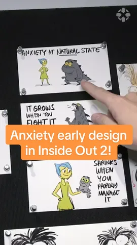 Inside Out 2 director Kelsey Mann shows us early designs of Anxiety! #insideout2 #anxiety #disney #pixar #director #kelseymann #design #godzilla #dinosaur #bts #behindthescene #ign #movie #art #concept 