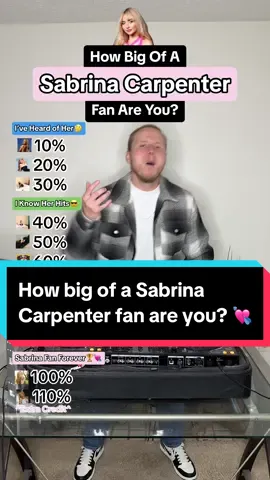 How big of a Sabrina Carpenter fan are you? 💘 Let me know what you score on this Sabrina Carpenter song challenge! 📈💋 Team Sabrina Forever! 🏆🩵