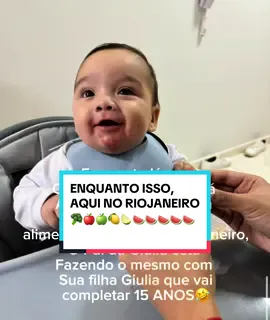 Enquanto lá em CASCAVEL a Paloma está tentando introduzir novos alimentos ao Baby Noah, aqui no RIO DE JANEIRO, seu tio Viny vai tentanfo fazer o mesmo com sua filha que vai completar 15 ANOS!🍏🍎🍉🥦🍋‍🟩🍋