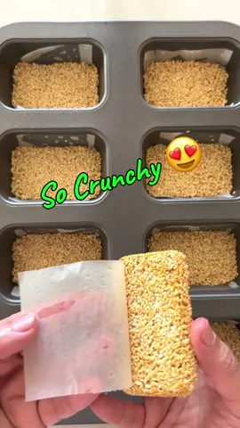 Who doesn’t like to snack on those addictive sesame candies? You can create the most crunchy, tasty, and fragrant sesame seed crunch candy with just 2 ingredients and in 5 minutes 😍 These sesame crunch candies might quickly become your new addiction, so be warned 😋 Bake in a preheated oven at 350°F for 10 to 12 minutes, or until the edges are golden brown. Allow the sesame crunches to cool completely in the pan before removing them. This ensures they are set properly and hold their shape. Ingredients for 8 larges sesame crunch candies: 1 cup (120 g) sesame seeds 3 to 4 tbsp. maple syrup #SesameCrunch #HealthySnacks #HomemadeCandies #EasyRecipes #QuickSnacks #RefinedSugarFree #PlantBased #WholeFoods #NaturalSnacks #Vegan #Viral #FYP #Recipe #Healthy #Easy 