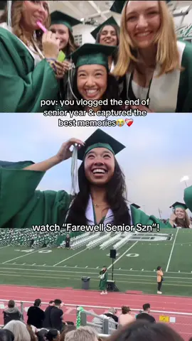 officially saying farewell to senior szn… WHO’S WATCHED ALL THE EPISODES??? 💚✨👩‍🎓 #graduate #highschoolgraduation #classof2024 #seniorszn #farewellseniorszn 