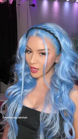 I miss the blue hair #wiginstall #wig #wighairstyles #creativehair #cosplaywig 