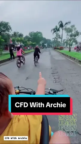 CFD pagi bersama Archie jagoan papa ganteng 🥰 #CFD #Carfreeday #viral #kids #anak #liburan #holiday #videoviral #videolucu 