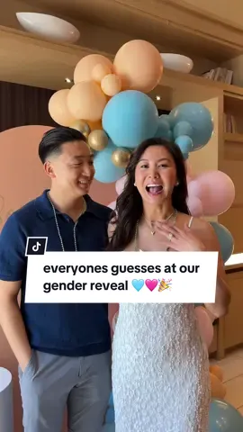 everyones guesses at our gender reveal party!!🥹🎉🩵🩷 #genderreveal #genderrevealparty #genderrevealideas #genderprediction #genderparty #boyorgirl #pregnanttiktok #pregnancytiktok #pregnancyjourney 
