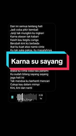 apakah era lagu ini akan kembali? #karnasusayang #liriklagu #trend #lyrics #indonesia #song #music #coversong #cover #fyp #viral #lyricsvideo #lirik 