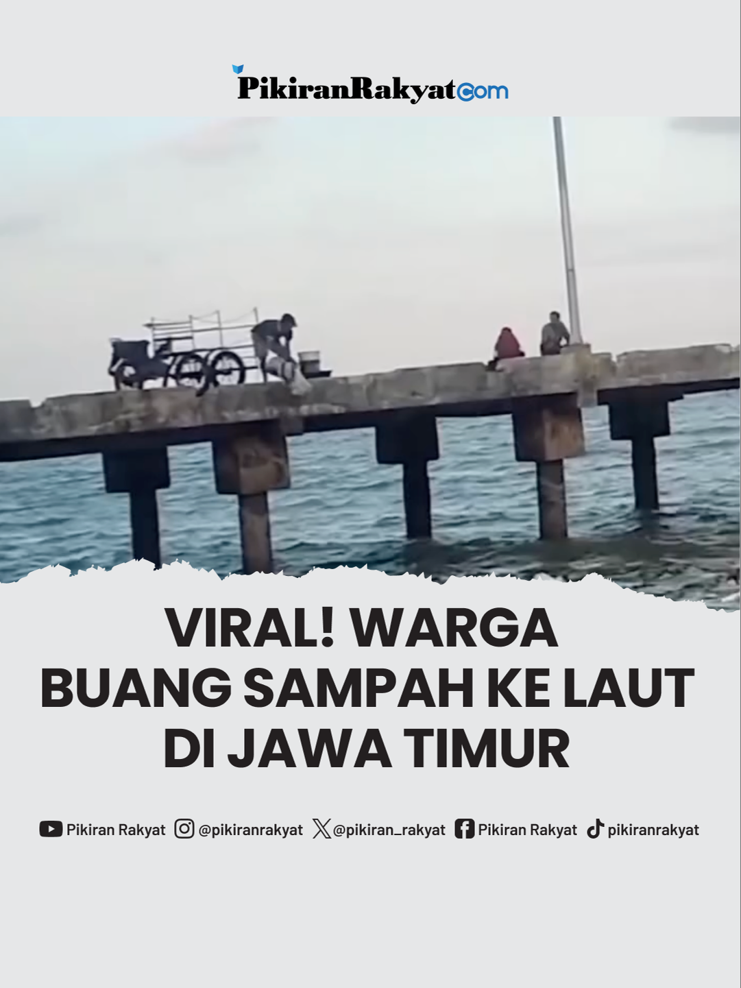 Sebuah video yang diunggah akun @memomedsos memperlihatkan seorang warga membuang sampah ke laut. Hal ini pun viral di media sosial pada Selasa (18/6/2024). . Diketahui bahwa aksi tersebut terjadi di Pelabuhan Branta Pesisir, Kecamatan Tlanakan, Kabupaten Pamekasan, Jawa Timur. . Jangan ditiru yag Sobat PR… . #videoviral #buangsampah #jawatimur