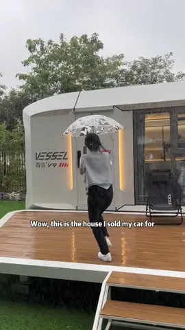 Sell ​​a car and buy a bigger house😌😌#vessel #prefabhouse #capsulehouse #mobilehome 