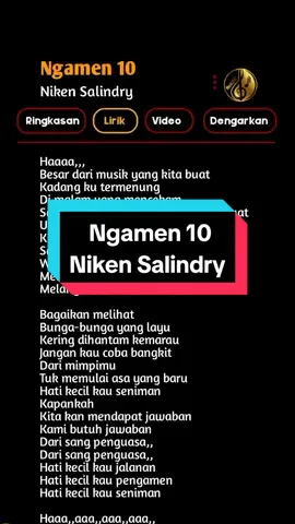 Ngamen 10-Niken Salindry #liriklagu #lirikgoogle #Ngamen1 #enysagita #nikensalindry #coversong #longersvideo #CapCut #JelajahLiburan 