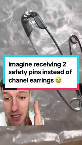 imagine receiving 2 safety pins instead of chanel earrings 😭