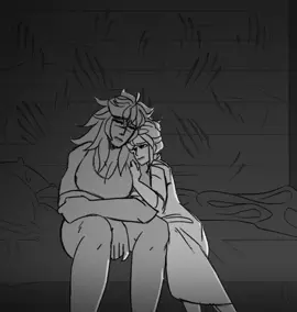 Another Them.tm animatic, I had a lil conversation about Sylv hiding some emotions and aspects about herself from people, and had this audio saved for a while now to use for just a scene where she finally breaks 😎 For info: Sylv has pretty bad nightmares pertaining to her death and the leadup to it, which often has her waking up in a panic or lashing out at phantoms, resulting in all those marks across her bedroom wall. (YES Sylvia is dead too I hope you’re over the ghost drop : ) Sylv is more a “hidden zombie” undead and does appear alive… sometimes 👀) Her death included the death of her friends and brother, so waking up from this realistic re-enactment understandably has her in a really rough state of mind.  She's always dealt with it by herself, and would have warned Aria early into their acquaintance not to bother her during one of her spells. This is conceptually Ari eventually ignoring that to console Sylv after one of her nightmares. Still a little guarded about talking through the situation, Sylv isn't really used to being treated gently or comforted like that now days, so the big baby can't keep it together and here we are. Aria is always crying dont worry about her #animatic #animated #animation #oc #scene #captain #cabin #sylvia #aria #reel #fyp #audio #meme #art #dnd #thef0x #thefox 