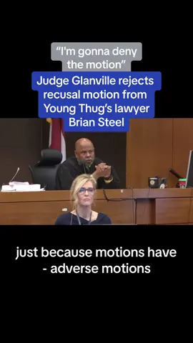 Young Thug’s lawyer Brian Steel filed a motion to recuse Judge Ural Glanville from the racketeering conspiracy case over a private meeting the judge held with prosecutors and witness Kenneth “Woody” Copeland last week that spurred Copeland to change his mind and testify. Glanville this morning (June 18) denied the motion. A lawyer for Kayla Bumpus, who represented Woody in the ex parte, also filed a motion to quash the show cause order that’s scheduled for June 25. Glanville thought there was a recusal motion against him from Bumpus to get him off the entire case, but really it’s just for the show cause hearing. #ysltrial #youngthug #law #crime #legal #judge 