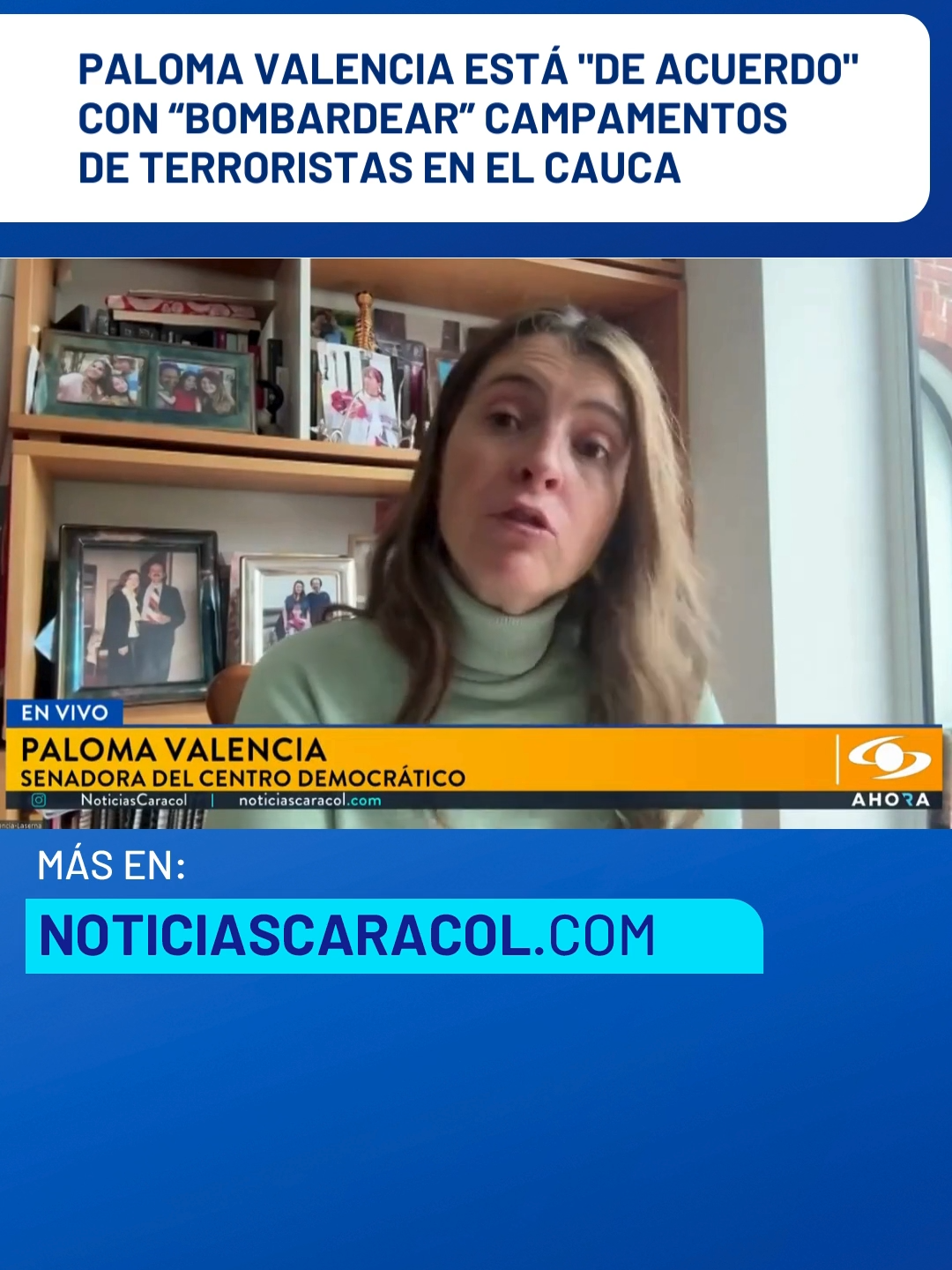 A propósito del debate de control político al mindefensa, la senadora Paloma Valencia dijo que hay “debilitamiento de la fuerza pública”. Considera que se deben reanudar los bombardeos. Más en noticiascaracol.com