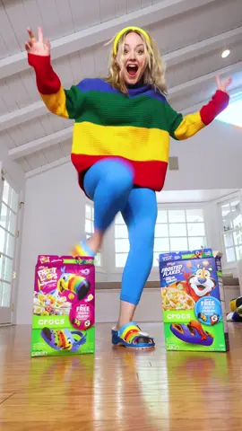 #AD Tony the Tiger and Toucan Sam @Crocs are now available! Go to crocs.com and get yours before theyre gone! @Froot Loops @Kellogg’s Frosted Flakes 