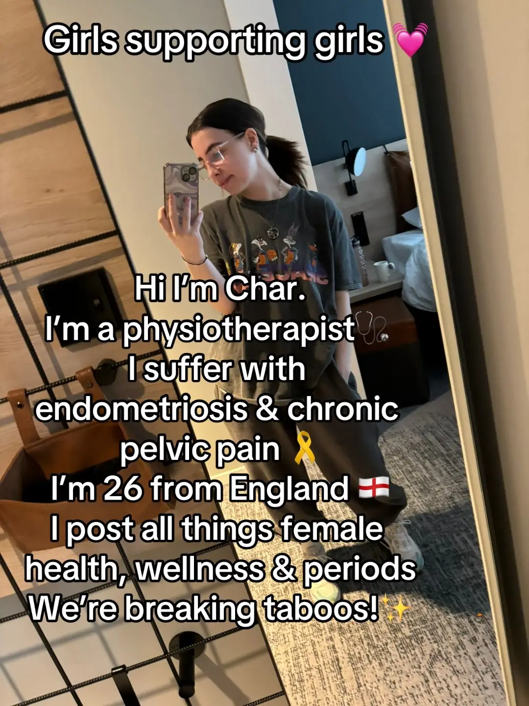 Chronic illness girlies and girlies with no chronic illnesses. Hi welcome 🫶✨ Teamwork to raise more awareness for chronic illnesses 💓 Come say hi on Insta as well, I post more daily life stuff on my stories  #endometriosis #womenshealthcare #girlssupportgirls  #girls #girlsbelike #girlpower #girl #girlsgeneration #women #WomenOfTikTok #endometriose #endometriosisawareness 