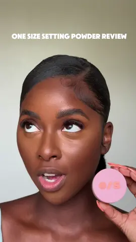 This is by far THE BEST setting powder I’ve used . I see what the hype is about , excited to try more products. @ONE SIZE BEAUTY hook me up with some more ! #blackgirlmakeup #foryou #onesizebeauty 
