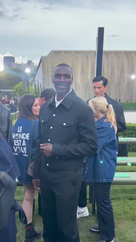 Omar Sy at the Louis Vuitton show in Paris #omarsy #louisvuitton #parisfashionweek #fashionweek #pfw #TikTokFashion 