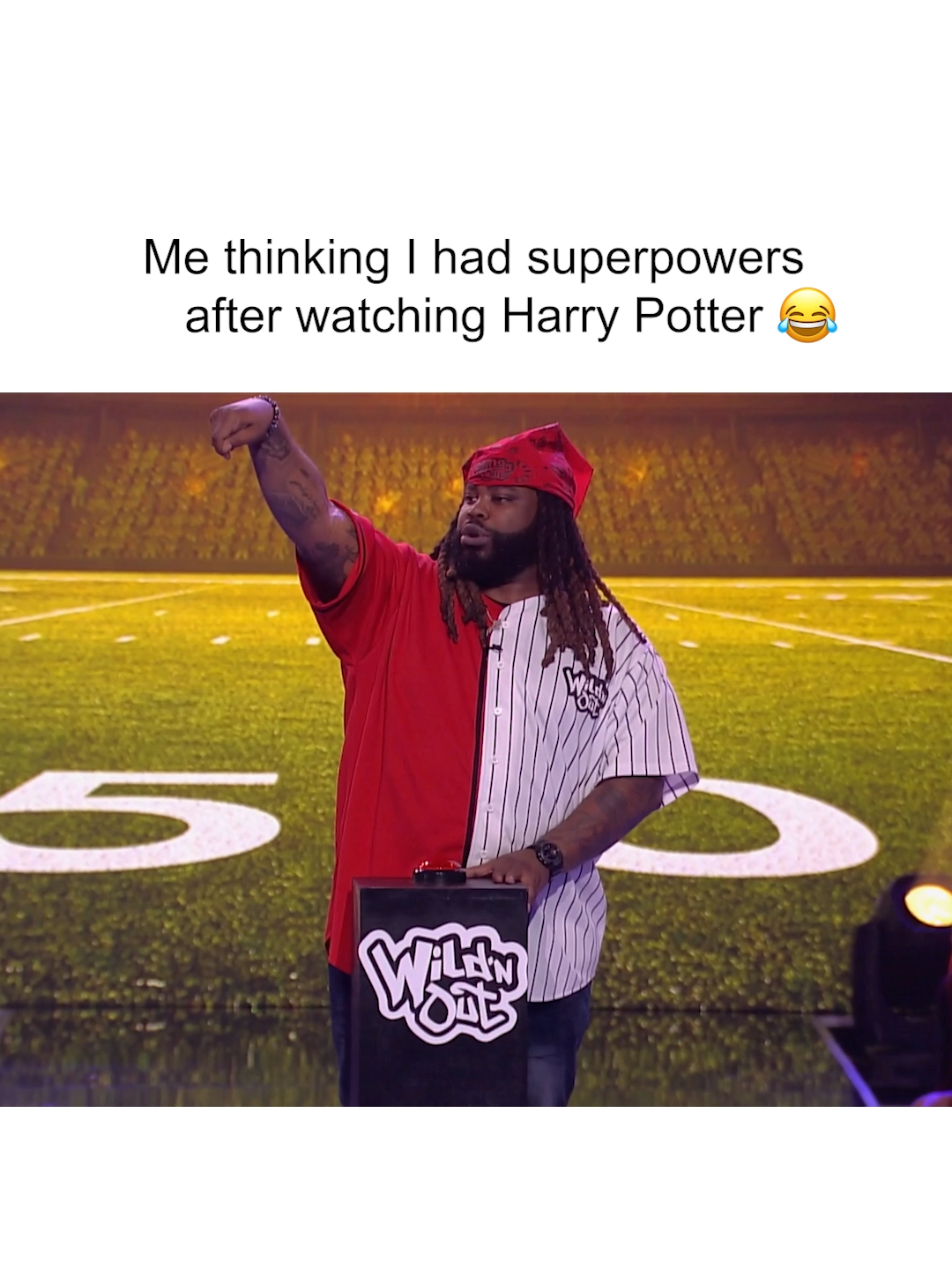 All Harry Potter fans the minute they are left alone 🪄 #WildNOut #hoodjeopardy #harrypotter #harrypottertiktok #eman #emmanuelhudson #karlousmiller #funny