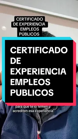 Certificado de experiencia empleo públicos   #curriculum #rodrigoempleo #buscartrabajo #trabajo #trabajoremoto #esencialstaff #esencial #headhunter #chile #buscopega #rodrigoempleo 