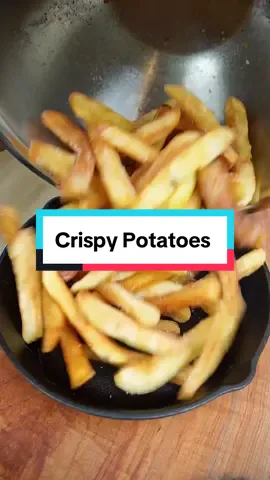 How to make potatoes more crispy 🍟 #potatoes #cooking #fries  
