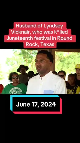Heartbreaking. This is the husband of Lyndsey Vicknair who was shot and killed at Saturday's Juneteenth event in Round Rock. It speaks for itself. 🙏🏾🖤😢 📷: Grace Reader, Twitter #Juneteenth #RoundRock #Texas 